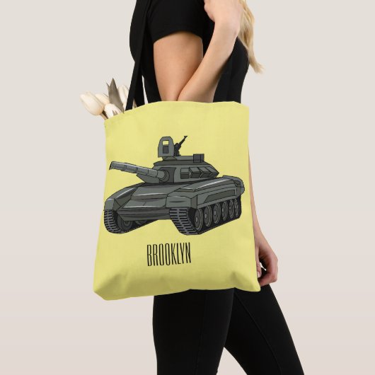 Tank-Cartoon-Abbildung Tasche (Von Nahem)