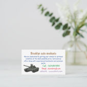 Tank-Cartoon-Abbildung Visitenkarte (Stehend Vorderseite)