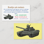 Tank-Cartoon-Abbildung Visitenkarte (Vorne/Hinten)