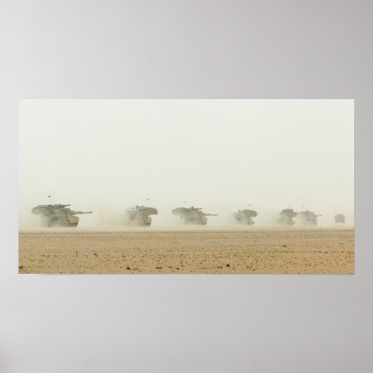 Tank Convoy in der Nähe des Irak Poster (Vorne)