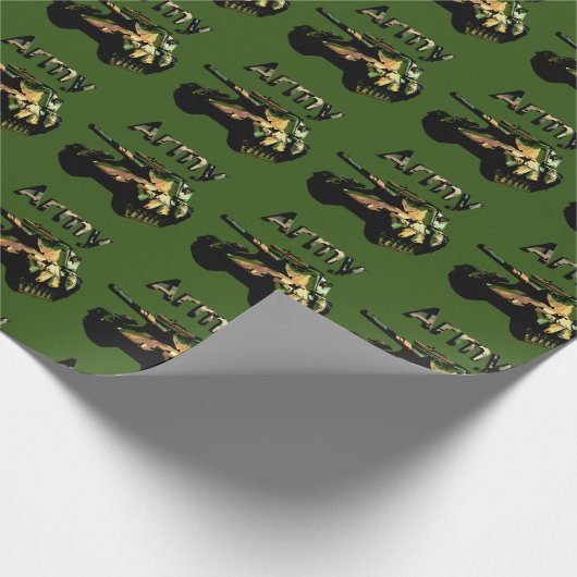 Tank der grünen Armee, Geschenkpapier (Ecke)