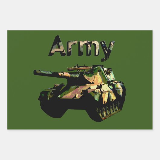 Tank der grünen Armee, Papiertücher Geschenkpapier Set (Vorderseite 2)