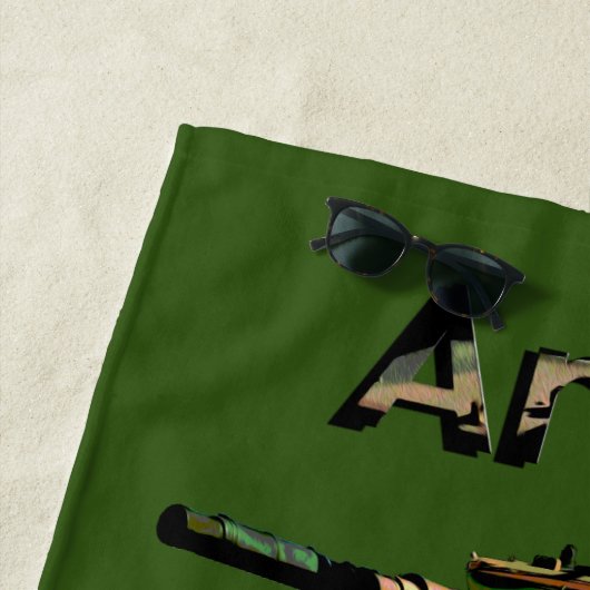 Tank der grünen Khaki-Armee, Badetuch (Beispiel)