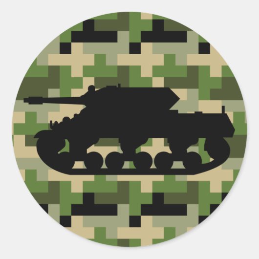 Tank Digital Camouflage Sticker (Vorderseite)