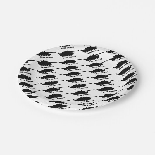 . Tank Driver Pappteller (Schrägansicht)