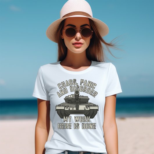 Tank of Mission Chaos, Panik und T - Shirt der Uno