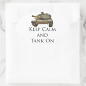 Tank ON Ovaler Aufkleber (Tasche)