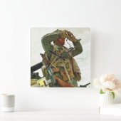 Tank Patrol Quadratische Wanduhr (Zuhause)