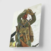 Tank Patrol Quadratische Wanduhr (Winkel)