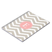 Tank Peach Pink Zickzack Monogram Notizblock (Linke Seite)