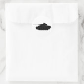 Tank Runder Aufkleber (Tasche)
