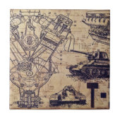 Tank Schematics Art Fliese (Vorderseite)