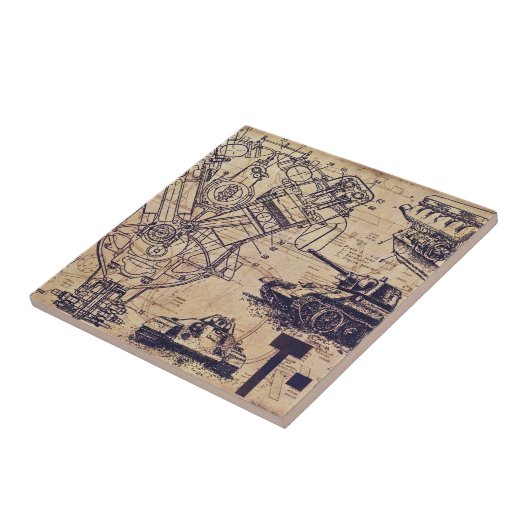 Tank Schematics Art Fliese (Seite)