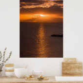 Tank Ship At Sunset In Atlantic Ocean Poster (Küche)