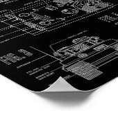 Tank Tiger I Engineering Bluepe des Zweiten Weltkr Poster (Ecke)