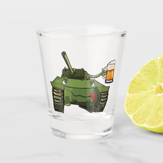 Tank Toasting Shot Glass Schnapsglas (Vorderseite)