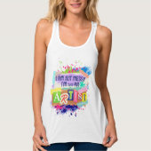 Tank Top "i am not messy i'm artist " Statement (Vorderseite)