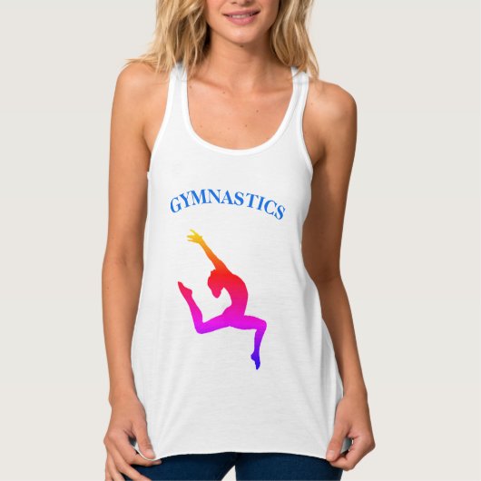 Tank Top Leap Rainbow mit Name (Vorderseite)