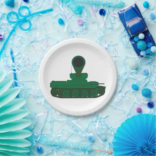 Tank Turret Gun Pappteller (Party)