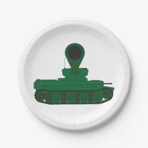Tank Turret Gun Pappteller