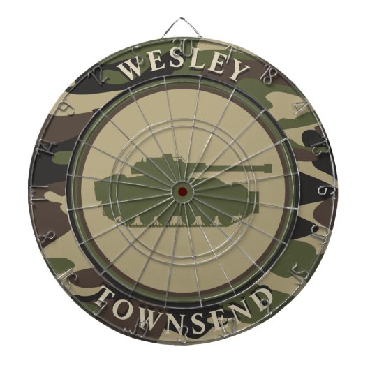 Tank und Camouflage Dartscheibe (vorne)