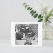 Tank und Schleppe Postkarte (Stehend Vorderseite)