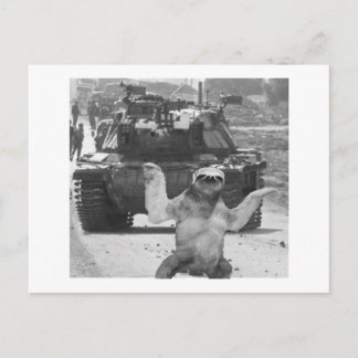 Tank und Schleppe Postkarte