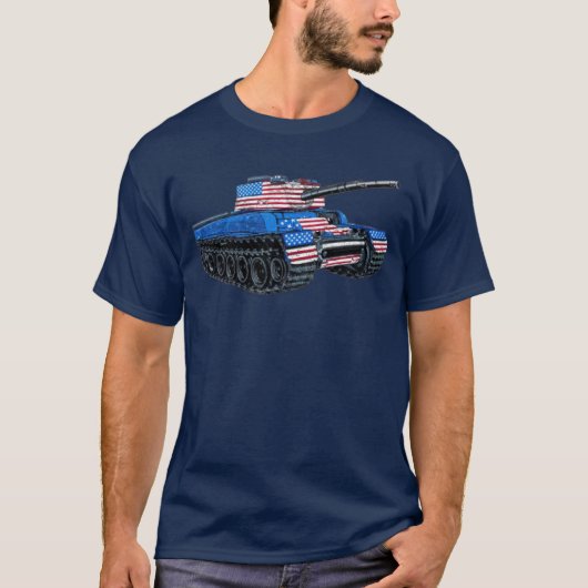 Tank-USA-Flagge T-Shirt (Vorderseite)