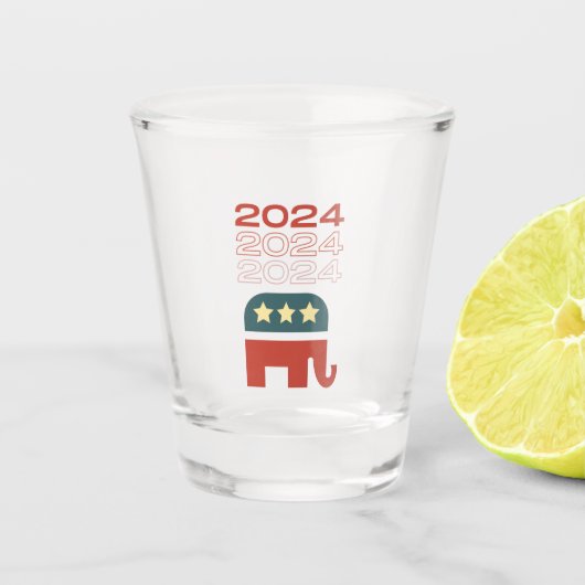 Tankdecke der Republikaner 2024 Schnapsglas (Vorderseite)