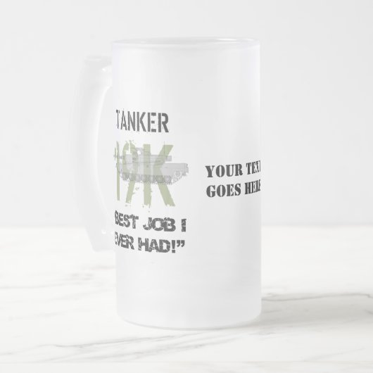 Tanker - Bester Job, den ich je mit Ihrem Text hat Mattglas Bierglas (Vorderseite Links)