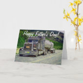 Tanker LKWer Vatertag Karte (Gelbe Blume)