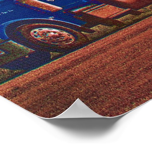 Tanker Truck Highway Driving Transport Art Poster (Ecke)