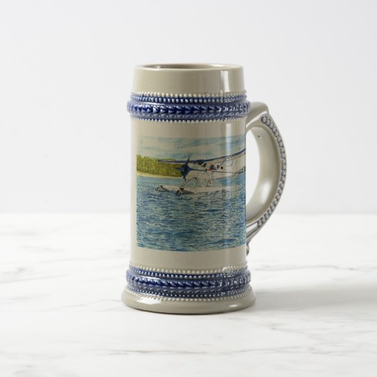 "Tanking herauf" Stein Bierglas (VorderseiteRechts)