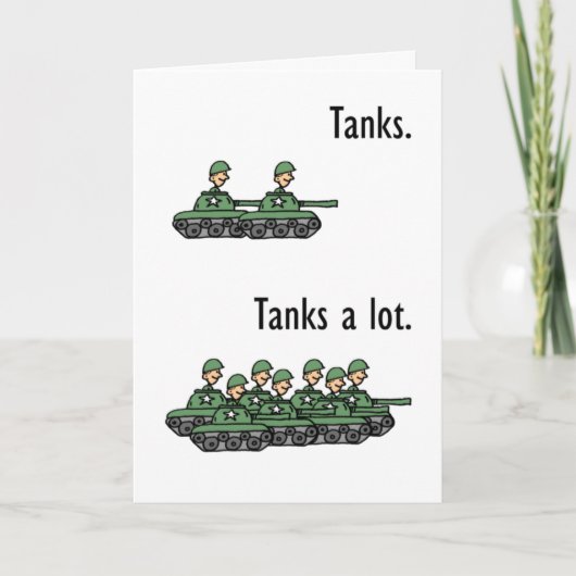 Tanks a Lot Armed Forces Day Card Karte (Vorderseite)