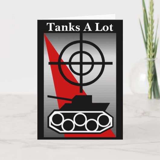 Tanks a Lot Card Dankeskarte (Vorderseite)