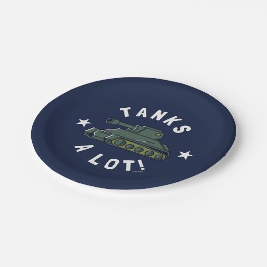 Tanks A Lot Pappteller (Schrägansicht)