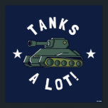 Tanks A Lot Poster<br><div class="desc">"Tanks A Lot" Panzergrafik von bCreative zeigt einen gepanzerten Tank, der von Sternen begrenzt wird! Das ist ein tolles Geschenk für Familie, Freunde oder eine Leckerei für sich! Diese lustige Grafik ist eine großartige Ergänzung zu jedem Stil: bCreative ist ein führender Schöpfer und Lizenzgeber von originellen, trendigen Designs und Immobilien....</div>