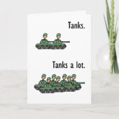 Tanks a Lot Veterans Day Card Karte (Vorderseite)