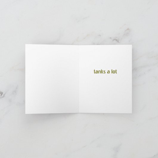 Tanks eine große Grußkarte Karte (Innenseite)