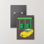 Tankstelle Button (Vorderseite/Rückseite)
