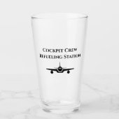 Tankstelle Crew Cockpit Funny Aviation Quot Glas (Vorderseite)