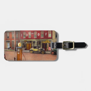 Tankstelle - Fauler Samstag 1935 Gepäckanhänger