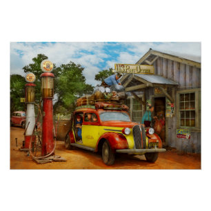 Tankstelle - Frische Lieferung nach Pie Town 1940 Poster