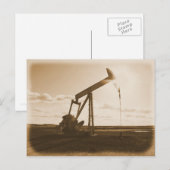 Tankstelle für Öl Postkarte (Vorne/Hinten)