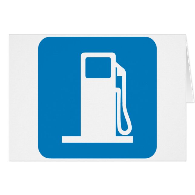 Tankstelle-Landstraßen-Zeichen (Vorderseite (Horizontal))