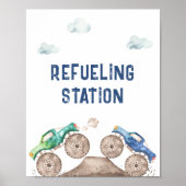 Tankstelle Monster Truck Poster (Vorne)