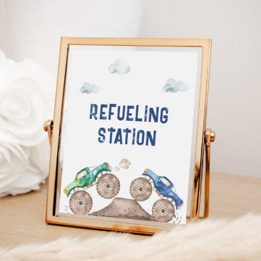 Tankstelle Monster Truck Poster