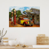 Tankstelle - Neulieferung nach Pie Town 1940 Poster (Küche)