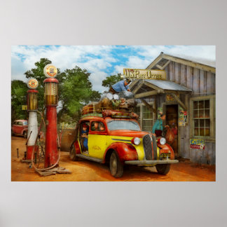 Tankstelle - Neulieferung nach Pie Town 1940 Poster
