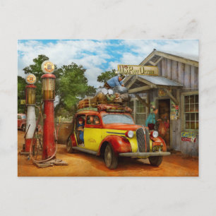 Tankstelle - Neulieferung nach Pie Town 1940 Postkarte